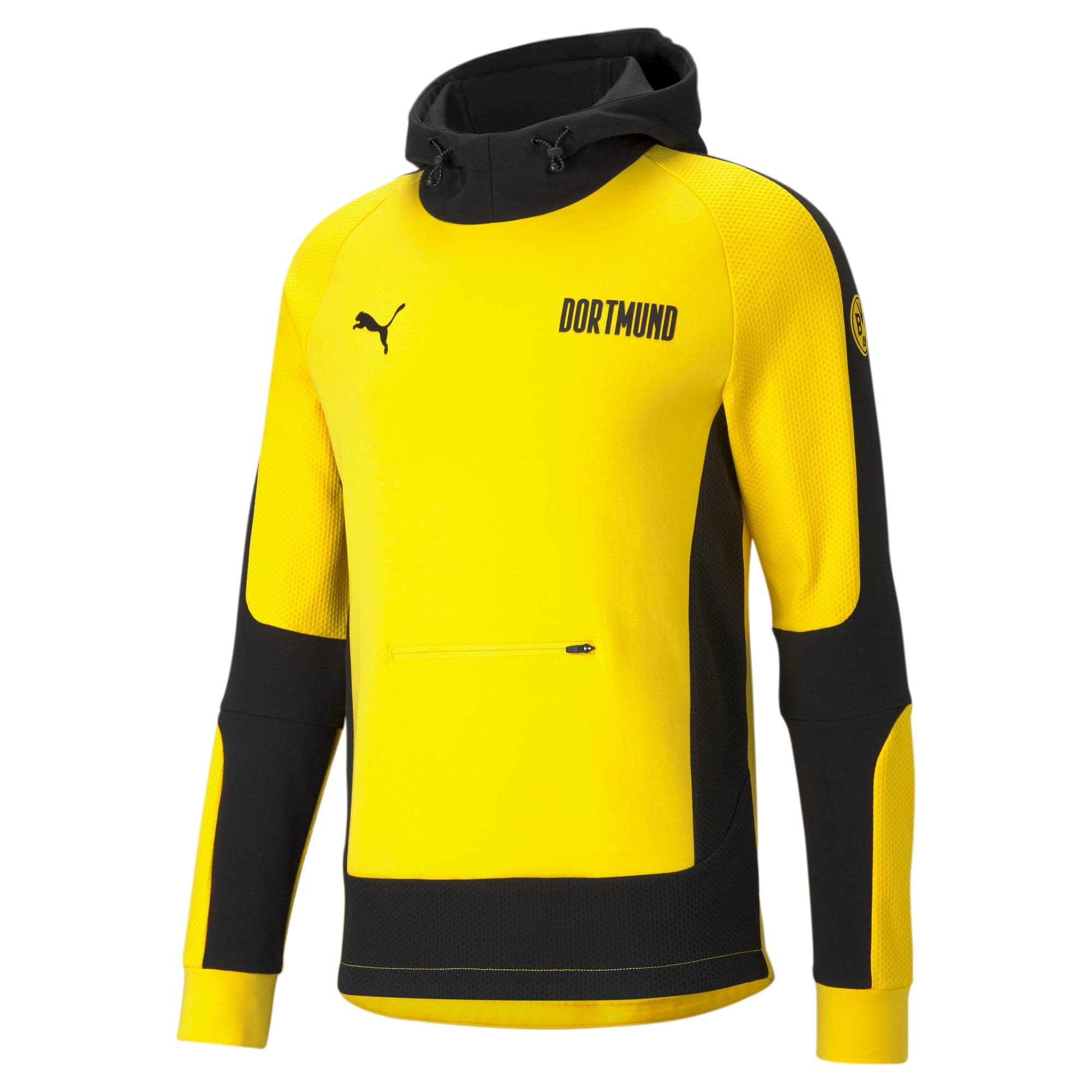 [758576-01] Mens Puma BVB BORUSSIA DORTMUND EVOSTRIPE HOODY