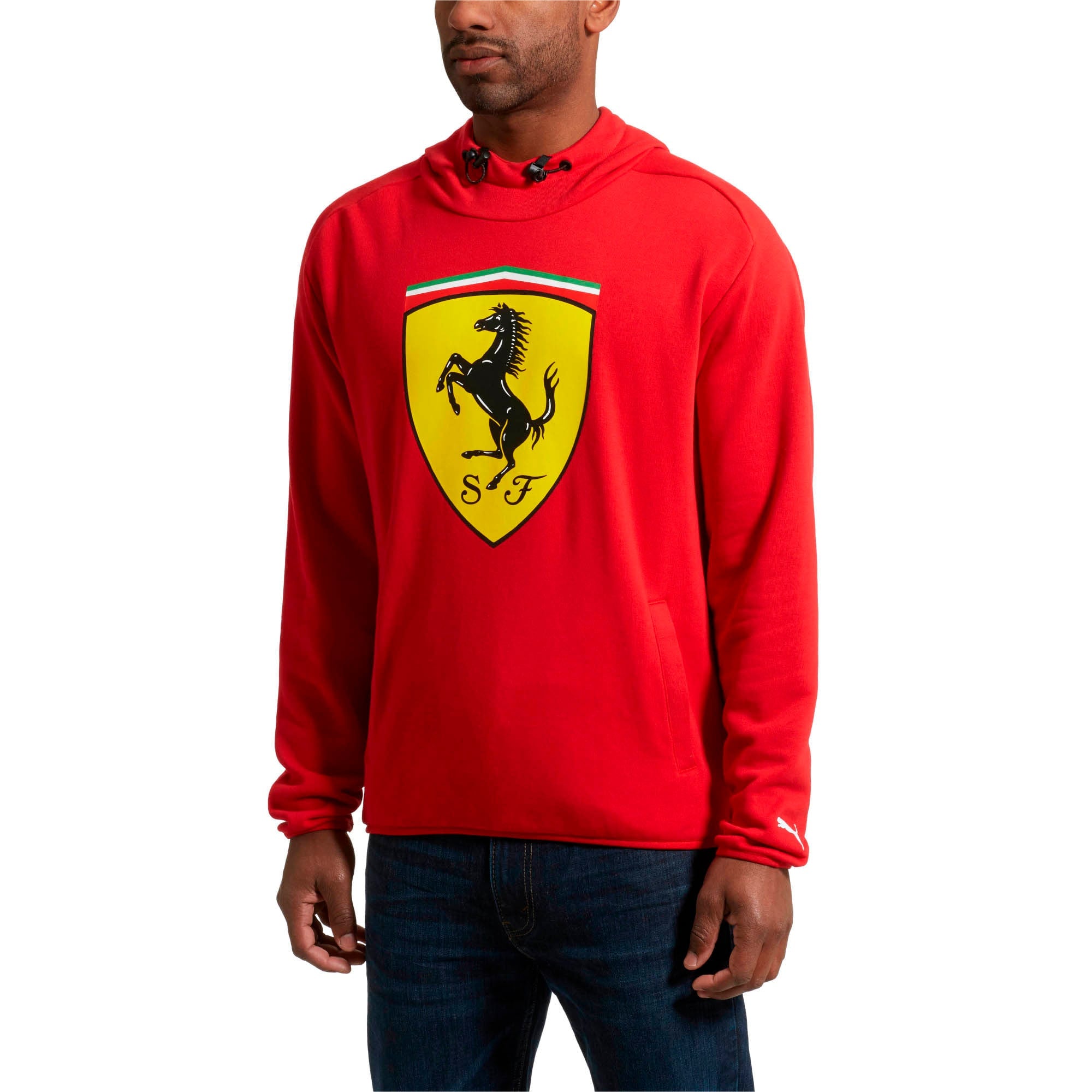 [762388-01] Mens Puma SF SCUDERIA FERRARI BIG SHIELD HOODED SWEAT