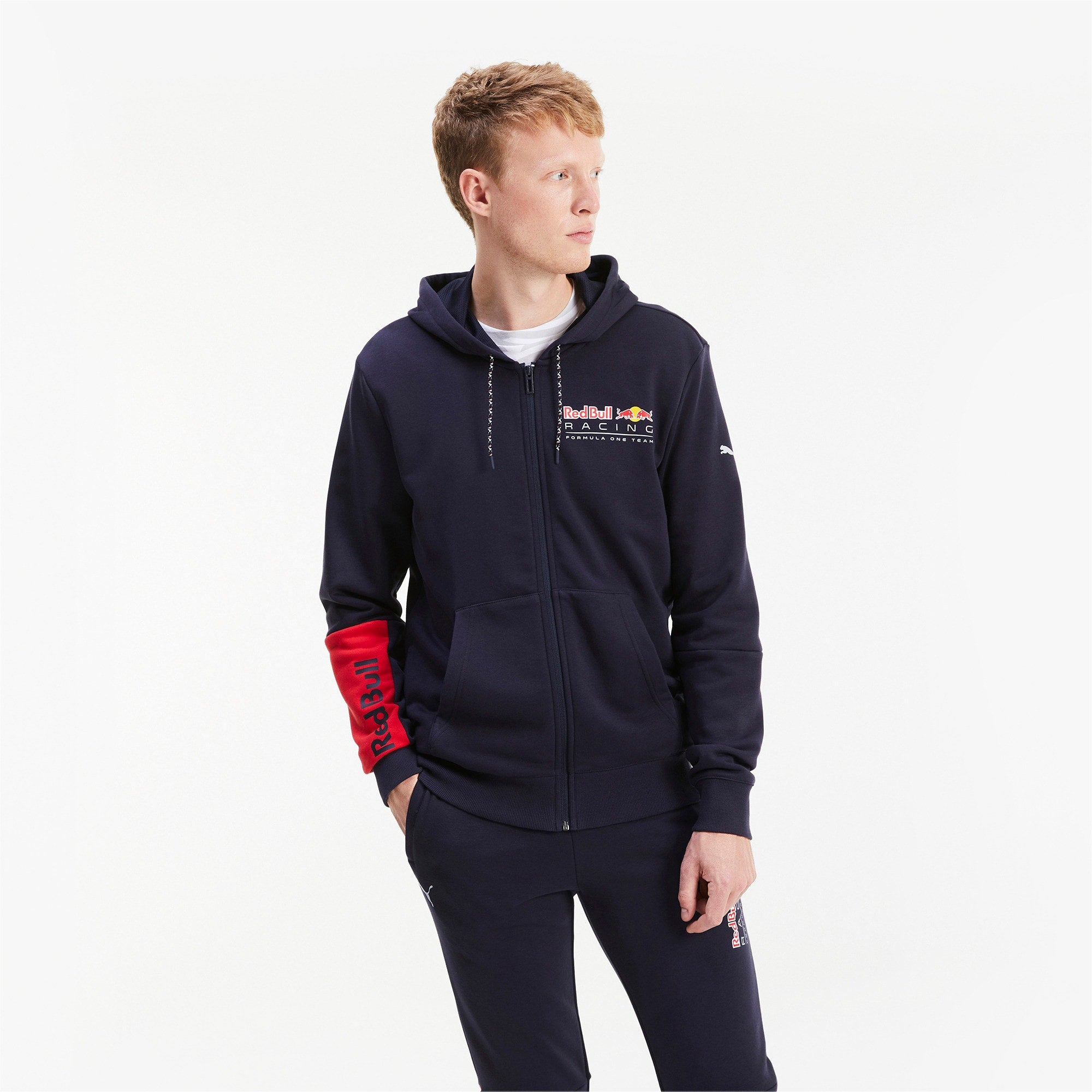 [763009-01] Mens Puma RBR RED BULL RACING LOGO HOODED SWEAT JACKET