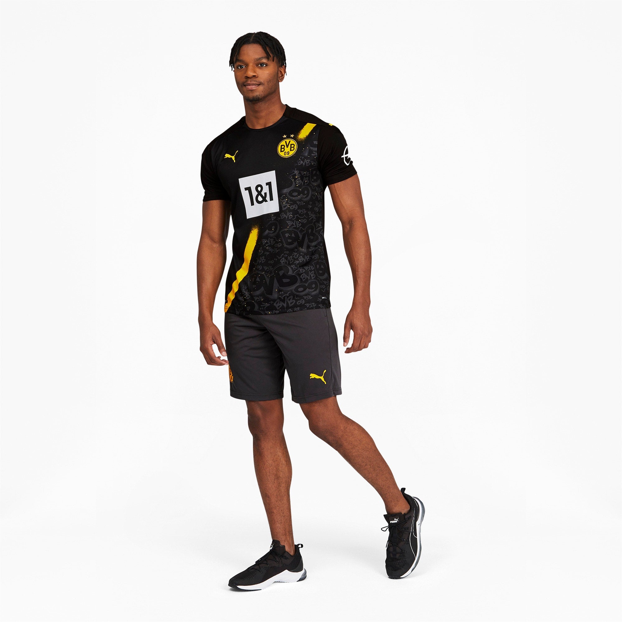 [757161-02] Mens Puma BVB BORUSSIA DORTMUND AWAY SHIRT REPLICA SHORT SLEEVE