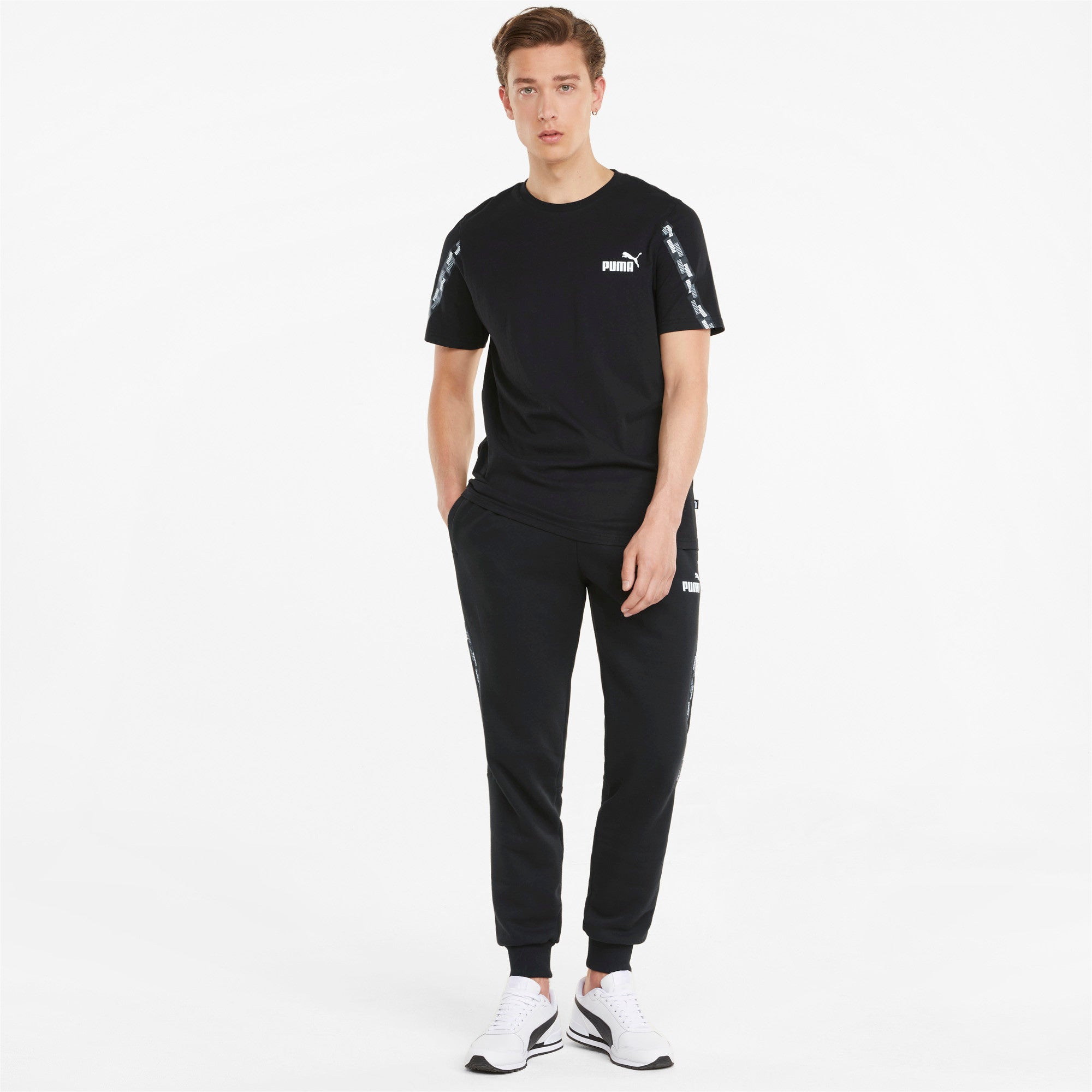 [589397-01] Mens Puma Power Tape Sweat Pants Fleece