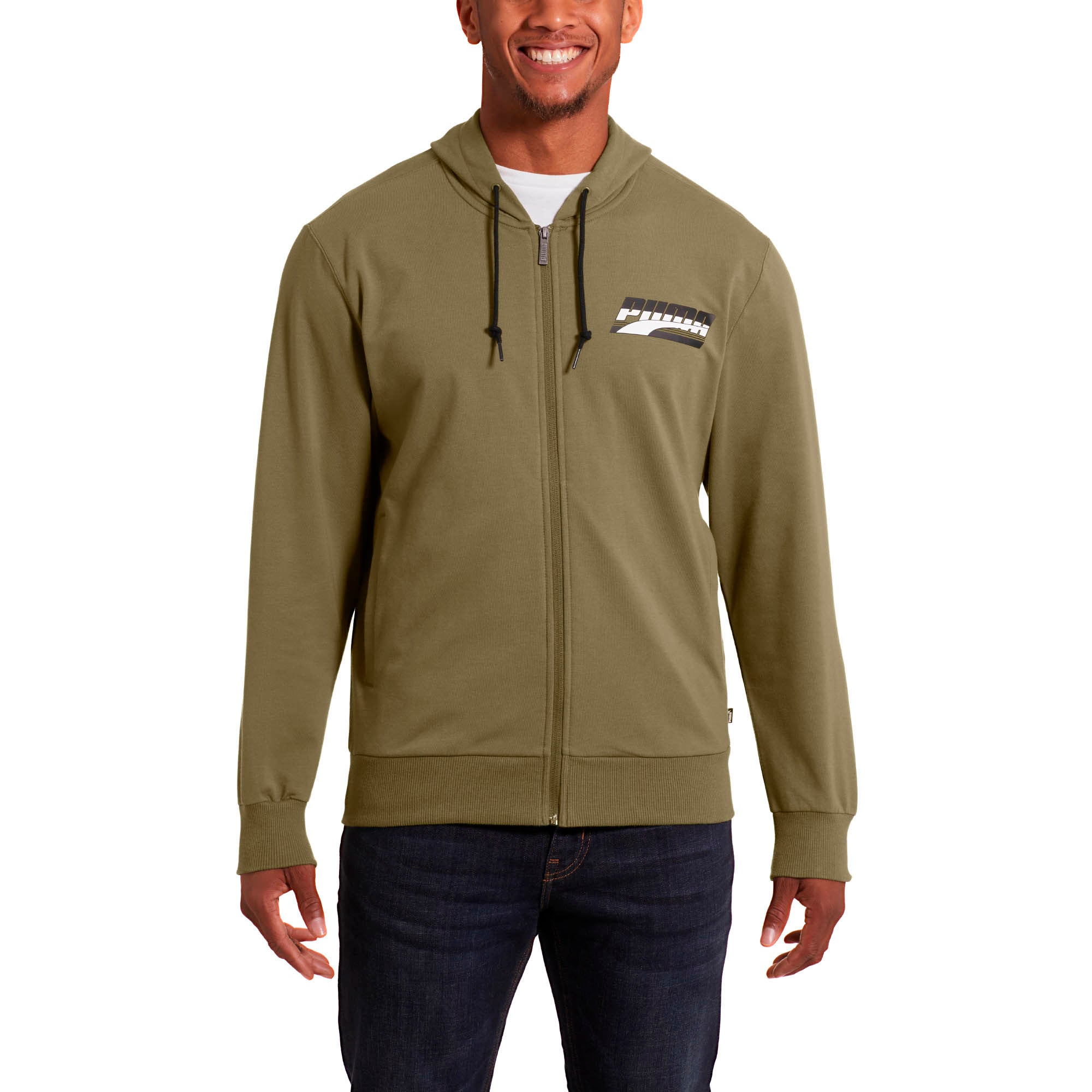 [854218-31] Mens Puma Rebel Hooded Sweat Jacket