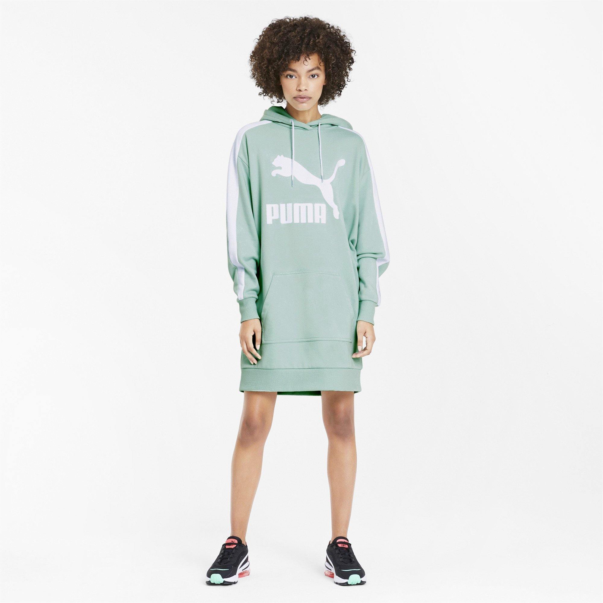 [597051-32] Womens Puma Classics T7 Hooded Dress - sneakAR