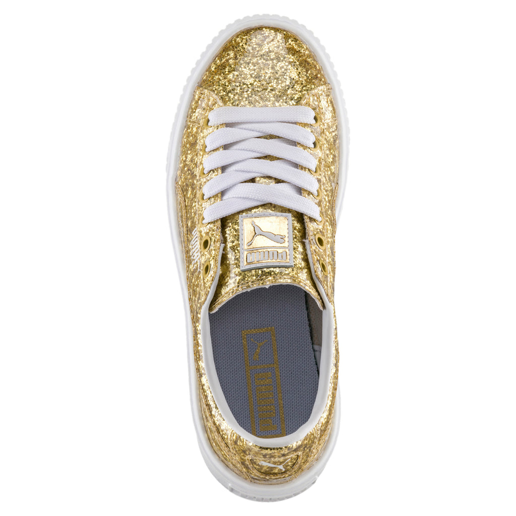 [364093-02] Womens Puma Basket Platform Glitter