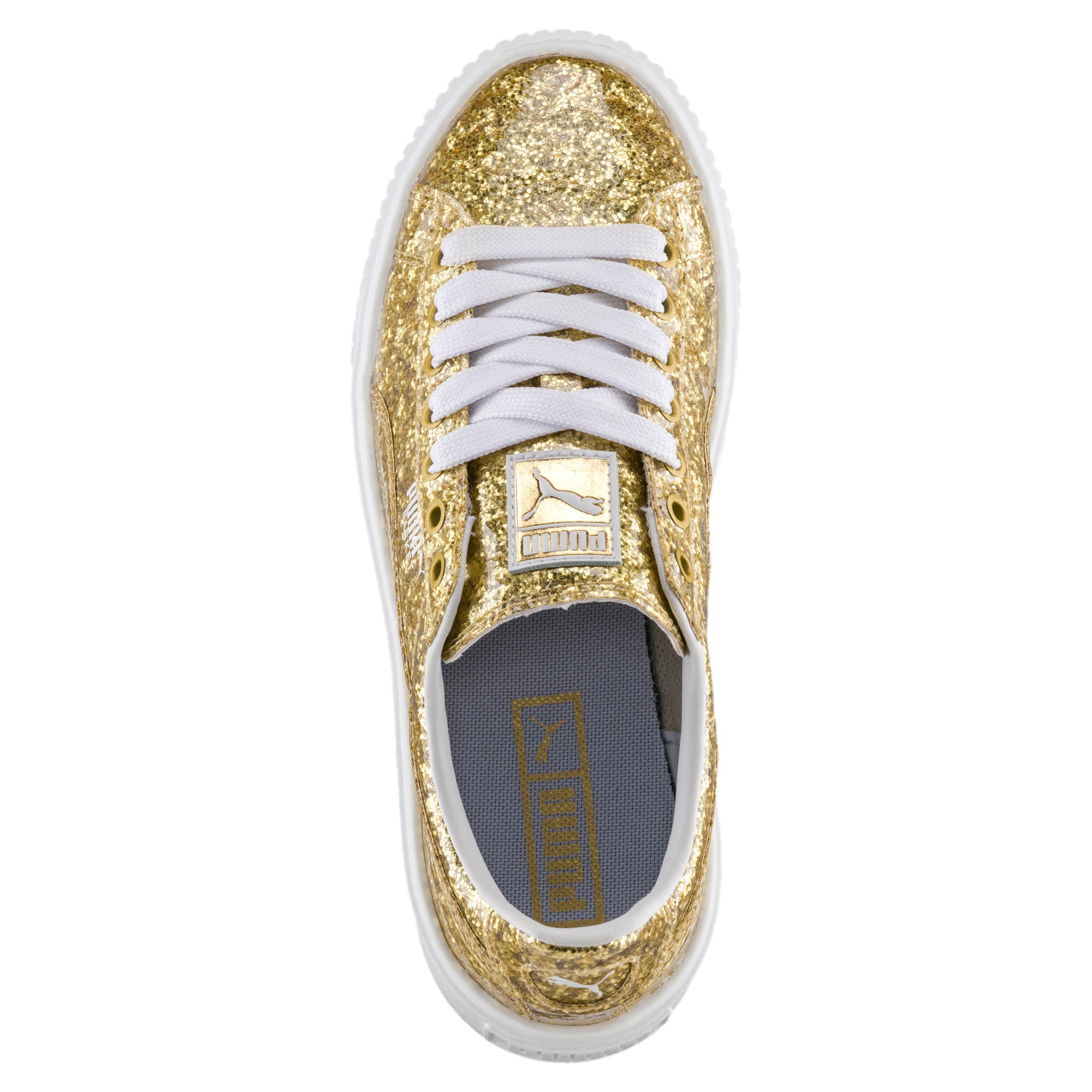 [364093-02] Womens Puma Basket Platform Glitter