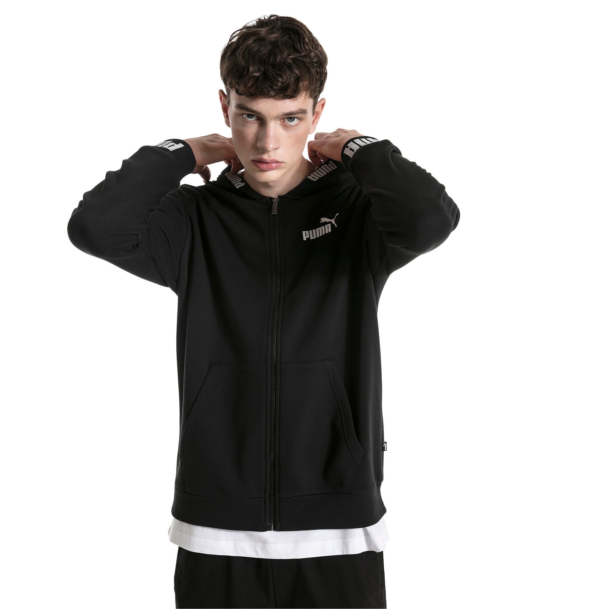 [854738-01] Mens Puma Amplified Hooded Jacket TR