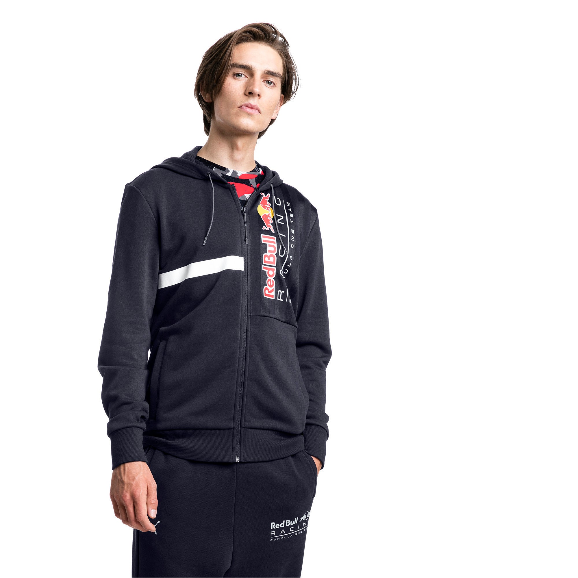 [577771-01] Mens Puma Red Bull Racing RBR Logo Hooded Sweat Jacket