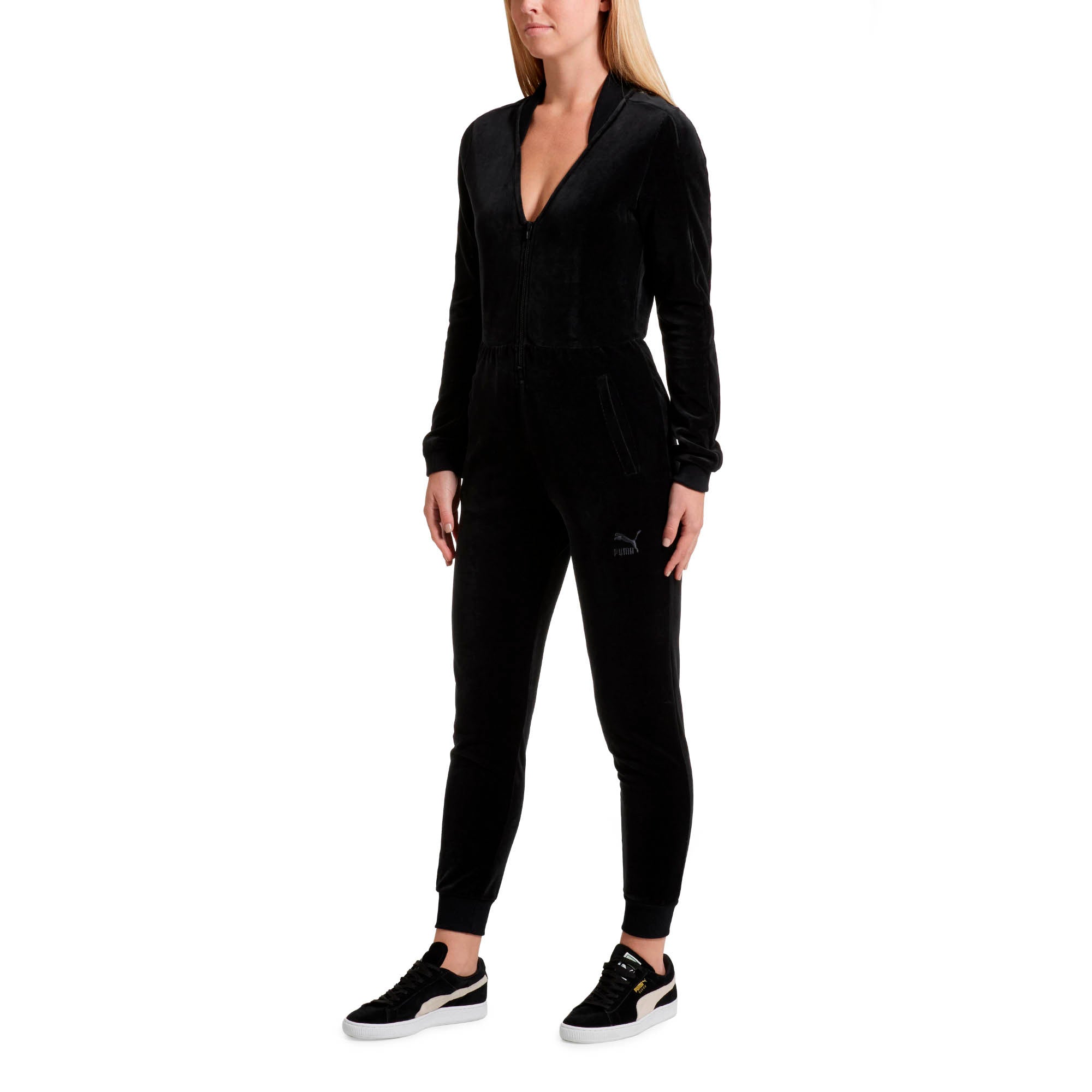 [516472-01] Womens Puma Velour T7 Jumpsuit