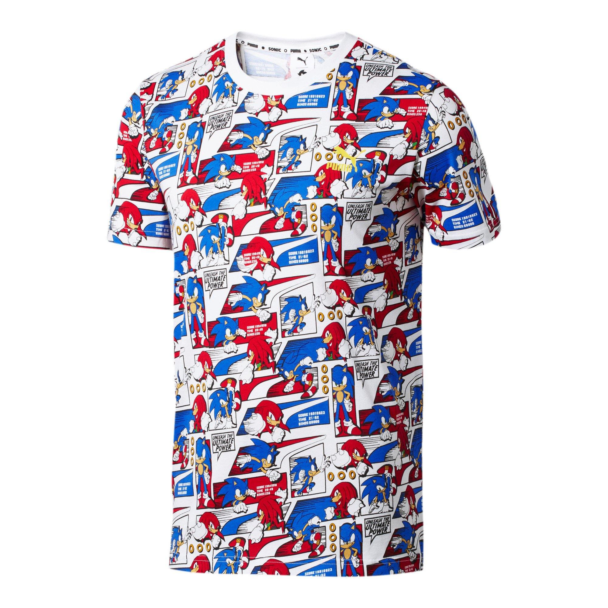 [598367-02] Mens Puma x Sonic Aop Tee - sneakAR