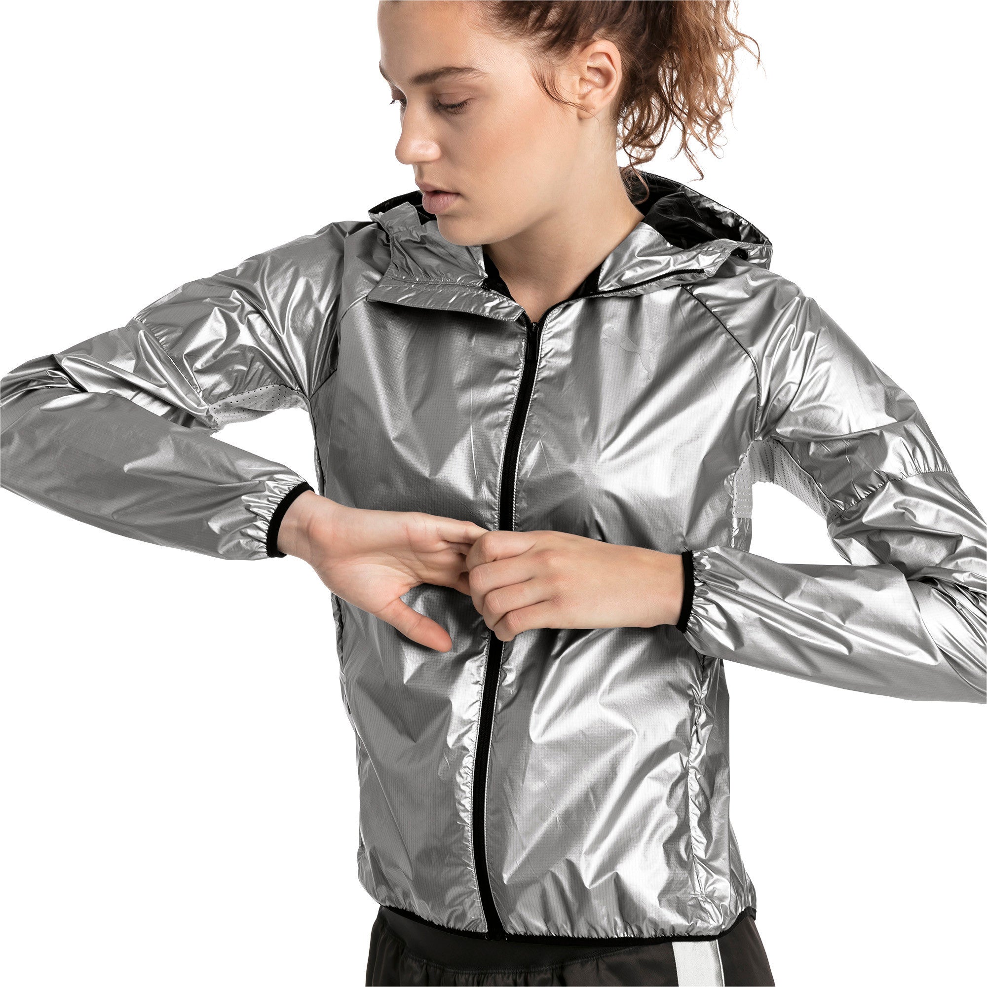 [517444-03] Womens Puma Last Lap Metallic Jacket