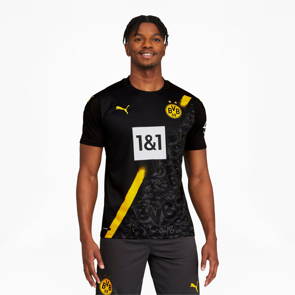 [757161-02] Mens Puma BVB BORUSSIA DORTMUND AWAY SHIRT REPLICA SHORT SLEEVE