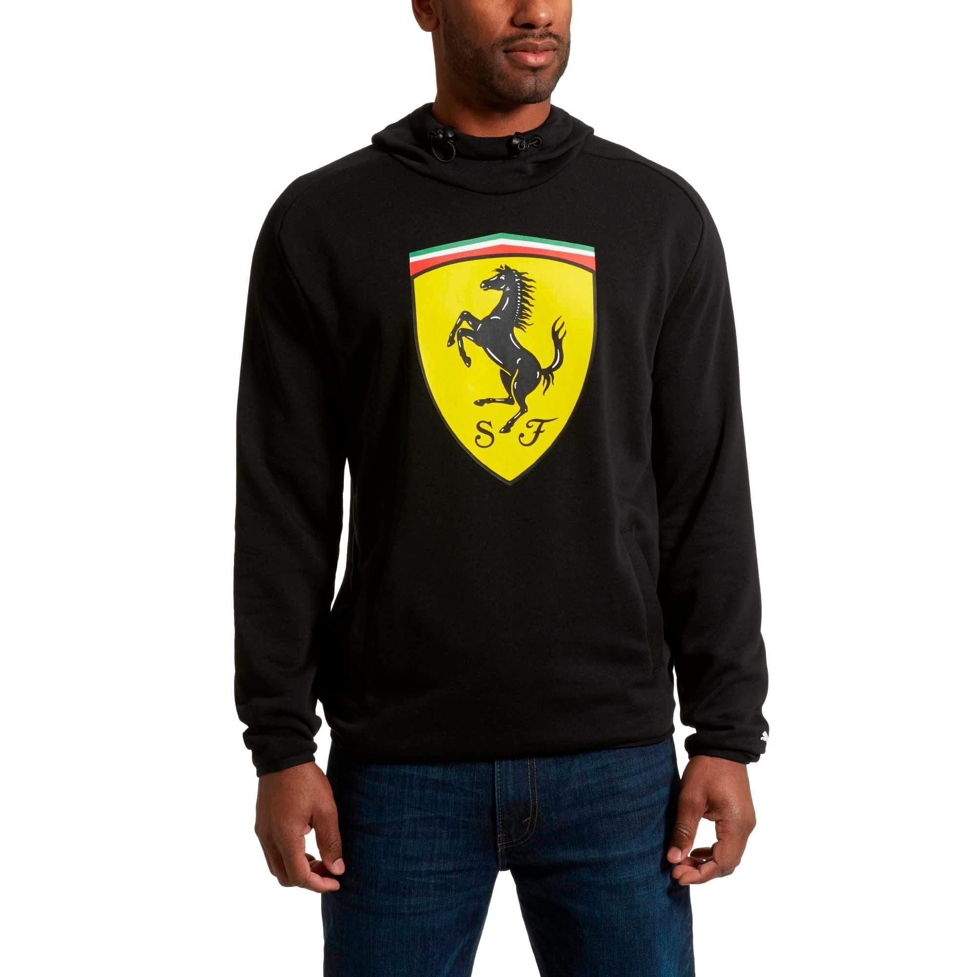 [762388-02] Mens Puma SF Ferrari Big Shield Hooded Sweat - sneakAR